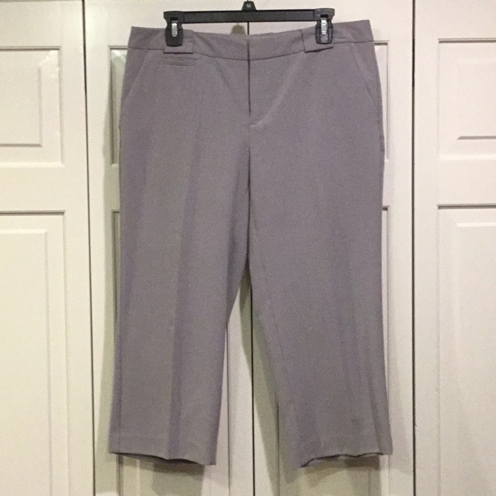 Daisy Fuentes Light Grey Cropped Slacks Women’s Size 10